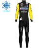 Set Fietsshirt Lange Mouw + Lange Koersbroek 2025 Solution Tech Vini Fantini Winter Thermal Fleece Zwart