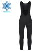 Set Fietsshirt Lange Mouw + Lange Koersbroek 2025 Visma Lease A Bike Winter Thermal Fleece Geel
