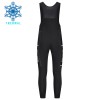 Set Fietsshirt Lange Mouw + Lange Koersbroek 2025 Visma Lease A Bike Winter Thermal Fleece Geel