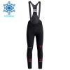 Set Fietsshirt Lange Mouw + Lange Koersbroek 2026 Tudor Pro Cycling Team Winter Thermal Fleece Zwart