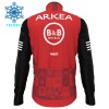 Wielershirt 2025 Arkea-B B Hotels Lange Mouw Winter Thermal Fleece Rood
