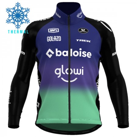 Wielershirt 2025 Baloise Glowi Lions Lange Mouw Winter Thermal Fleece Groente
