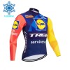 Wielershirt 2026 Lidl-Trek Lange Mouw Winter Thermal Fleece Blauw