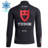 Wielershirt 2026 Tudor Pro Cycling Team Lange Mouw Winter Thermal Fleece Zwart