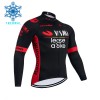 Wielershirt 2026 Visma Lease A Bike Lange Mouw Winter Thermal Fleece Zwart