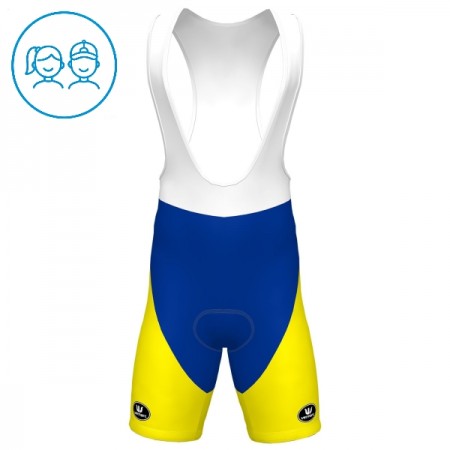 Fietsbroek Kort met Bretels 2025 Flanders Baloise Blauw Kids