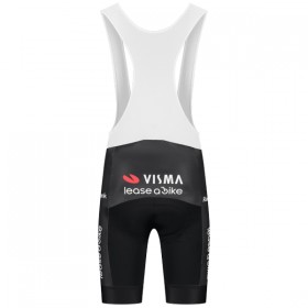 Fietsbroek Kort met Bretels 2025 Visma Lease A Bike Zwart