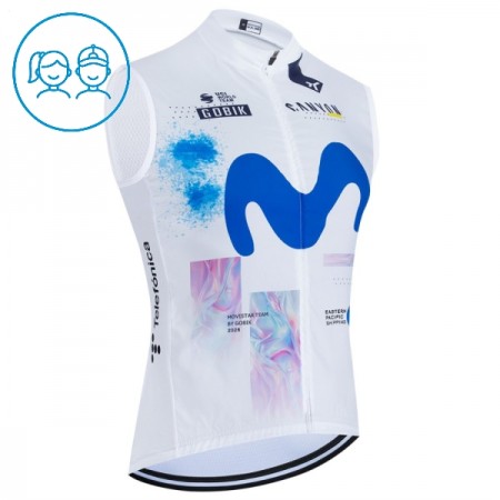Fietsvest 2026 Movistar Team Wit Kids