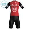 Set Fietsshirt + Korte Koersbroek 2025 Arkea-B B Hotels Rood Kids