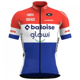 Set Fietsshirt + Korte Koersbroek 2025 Baloise Glowi Lions Blauw