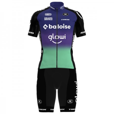 Set Fietsshirt + Korte Koersbroek 2025 Baloise Glowi Lions Groente