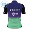 Set Fietsshirt + Korte Koersbroek 2025 Baloise Glowi Lions Groente Kids