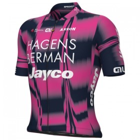 Set Fietsshirt + Korte Koersbroek 2025 Hagens Berman Jayco Roze