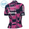 Set Fietsshirt + Korte Koersbroek 2025 Hagens Berman Jayco Roze Kids