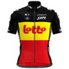 Set Fietsshirt + Korte Koersbroek 2025 Lotto Belgisch Kampioenschap Rood