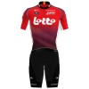 Set Fietsshirt + Korte Koersbroek 2025 Lotto Rood