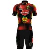 Set Fietsshirt + Korte Koersbroek 2025 Pauwels Sauzen Cibel Clementines Rood