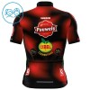 Set Fietsshirt + Korte Koersbroek 2025 Pauwels Sauzen Cibel Clementines Rood Kids