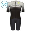 Set Fietsshirt + Korte Koersbroek 2025 Scott Sram Zwart Kids