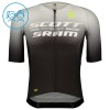 Set Fietsshirt + Korte Koersbroek 2025 Scott Sram Zwart Kids