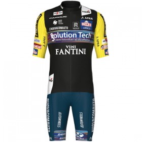 Set Fietsshirt + Korte Koersbroek 2025 Solution Tech Vini Fantini Zwart