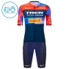 Set Fietsshirt + Korte Koersbroek 2025 Trek Factory Racing Blauw Kids