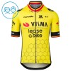 Set Fietsshirt + Korte Koersbroek 2025 Visma Lease A Bike Belgisch Kampioenschap Geel Kids