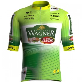 Set Fietsshirt + Korte Koersbroek 2025 Wagner Bazin WB Groente