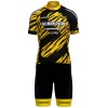 Set Fietsshirt + Korte Koersbroek 2025 X-Sauce Factory Team Zwart