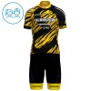 Set Fietsshirt + Korte Koersbroek 2025 X-Sauce Factory Team Zwart Kids