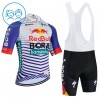 Set Fietsshirt + Korte Koersbroek 2026 BORA-Hansgrohe Bull Rood Wit Kids