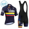 Set Fietsshirt + Korte Koersbroek 2026 Colombia Zwart Kids