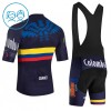 Set Fietsshirt + Korte Koersbroek 2026 Colombia Zwart Kids