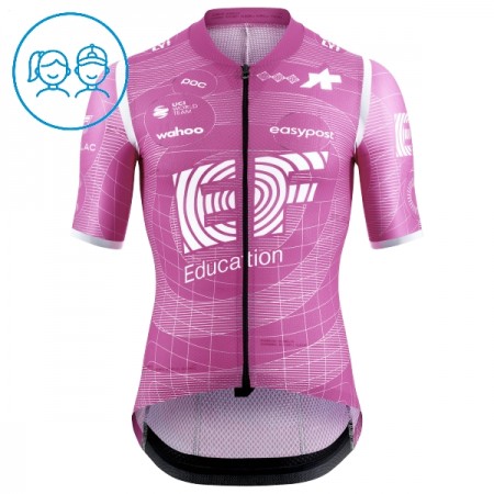 Set Fietsshirt + Korte Koersbroek 2026 EF Education Roze Kids