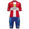 Set Fietsshirt + Korte Koersbroek 2026 Lidl-Trek Danish Champion Rood