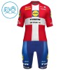 Set Fietsshirt + Korte Koersbroek 2026 Lidl-Trek Danish Champion Rood Kids