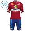 Set Fietsshirt + Korte Koersbroek 2026 Lidl-Trek Latvian Champion Rood Kids
