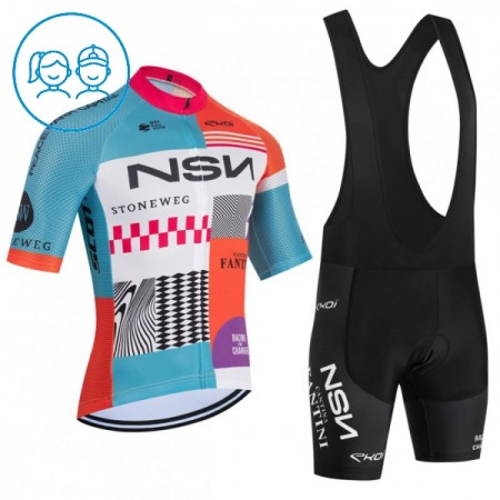 Set Fietsshirt + Korte Koersbroek 2026 NSN Cycling Team Kids
