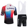 Set Fietsshirt + Korte Koersbroek 2026 Slovakia Wit