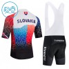 Set Fietsshirt + Korte Koersbroek 2026 Slovakia Wit Kids
