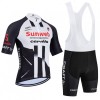 Set Fietsshirt + Korte Koersbroek 2026 Sunweb Wit