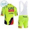Set Fietsshirt + Korte Koersbroek 2026 UAE TEAM EMIRATES XRG Geel Kids