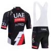 Set Fietsshirt + Korte Koersbroek 2026 UAE TEAM EMIRATES XRG Zwart