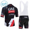 Set Fietsshirt + Korte Koersbroek 2026 UAE TEAM EMIRATES XRG Zwart Kids
