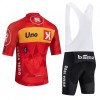 Set Fietsshirt + Korte Koersbroek 2026 Uno-X Mobility Rood