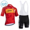 Set Fietsshirt + Korte Koersbroek 2026 Uno-X Mobility Rood Kids