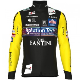 Set Fietsshirt Lange Mouw + Lange Koersbroek 2025 Solution Tech Vini Fantini Zwart