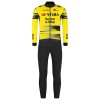 Set Fietsshirt Lange Mouw + Lange Koersbroek 2025 Visma Lease A Bike Geel