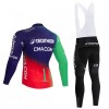 Set Fietsshirt Lange Mouw + Lange Koersbroek 2026 Decathlon CMA CGM Blauw