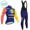 Set Fietsshirt Lange Mouw + Lange Koersbroek 2026 Lidl-Trek Blauw Kids